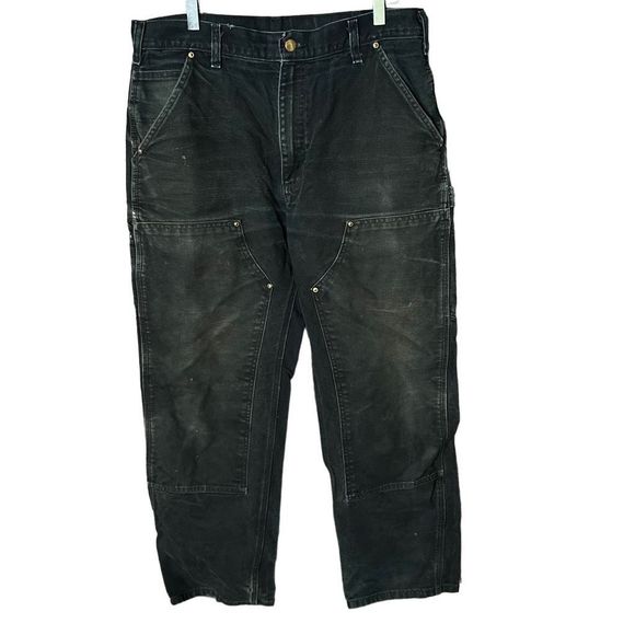 VTG Carhartt Washed Distressed Double Knee Pants 34X30 - Picture 1 of 6